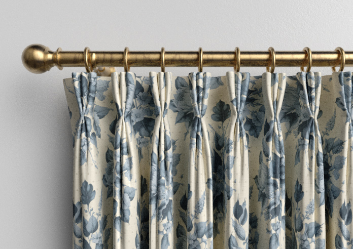 Pensford, Penn Bouquet Raffs Blue - Made to Measure Curtains - Image 11